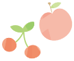さくらんぼと桃