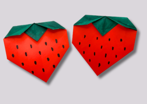 いちごの折り方完成